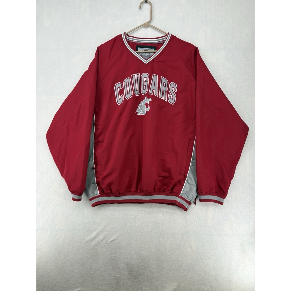 Colosseum Athletics WSU Cougars Vintage V Neck Pullover Windbreaker Mens XL